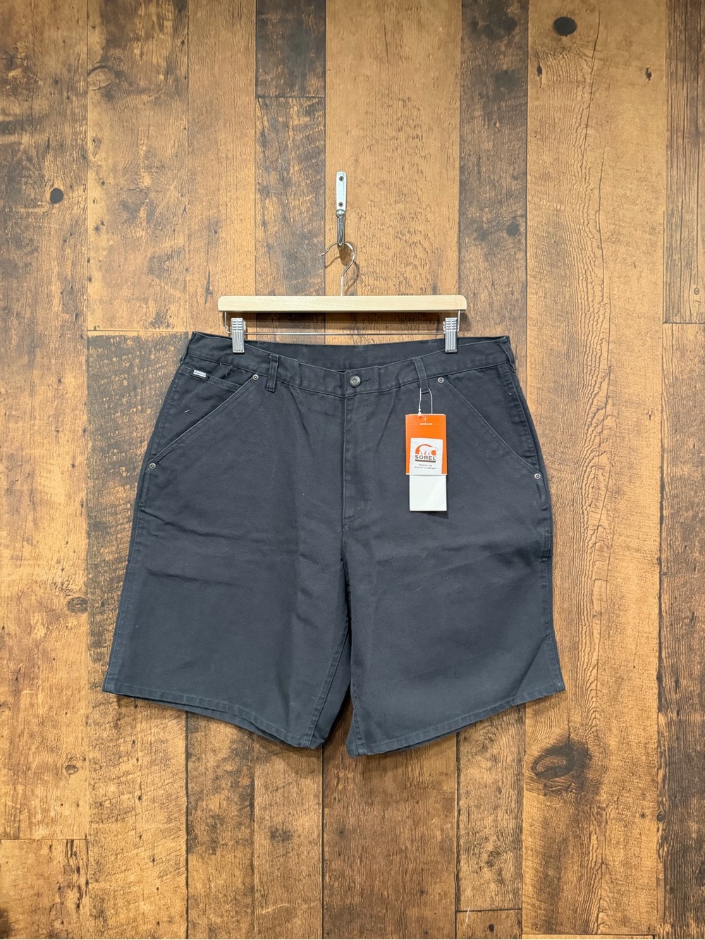 NWT Sorel Mens duck carpenter shorts charcoal grey size 38